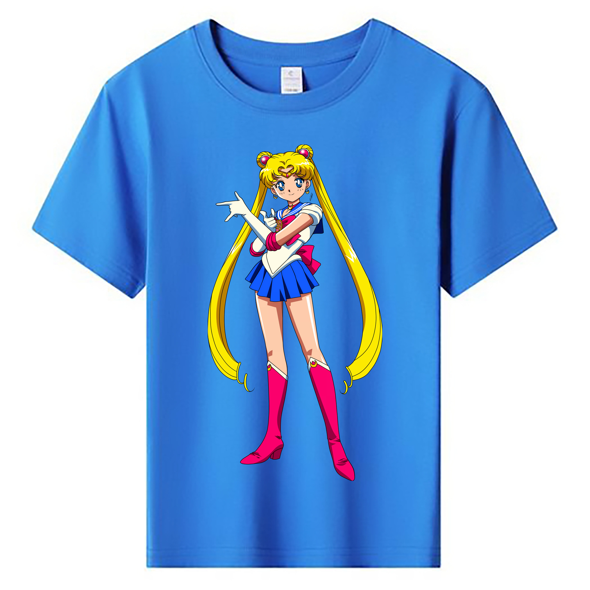 （画像用） 美少女戦士セーラームーン 月野 うさぎ つきの うさぎ Sailor Moon Tsukino Usagi 綿100％キッズTシャツ（フロントプリント）